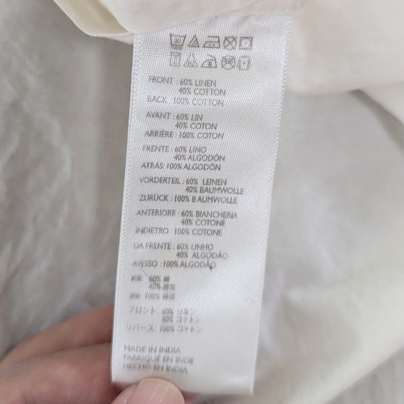 Anthropologie Embroidered Argenta Pillowcases King Size Linen Blend Set Of 2 - Picture 7 of 8